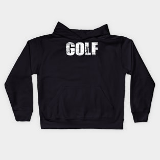 Distressed Look Golfing Gift For Golfers Kids Hoodie